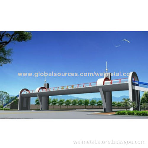 Steel pedestrian footbridge